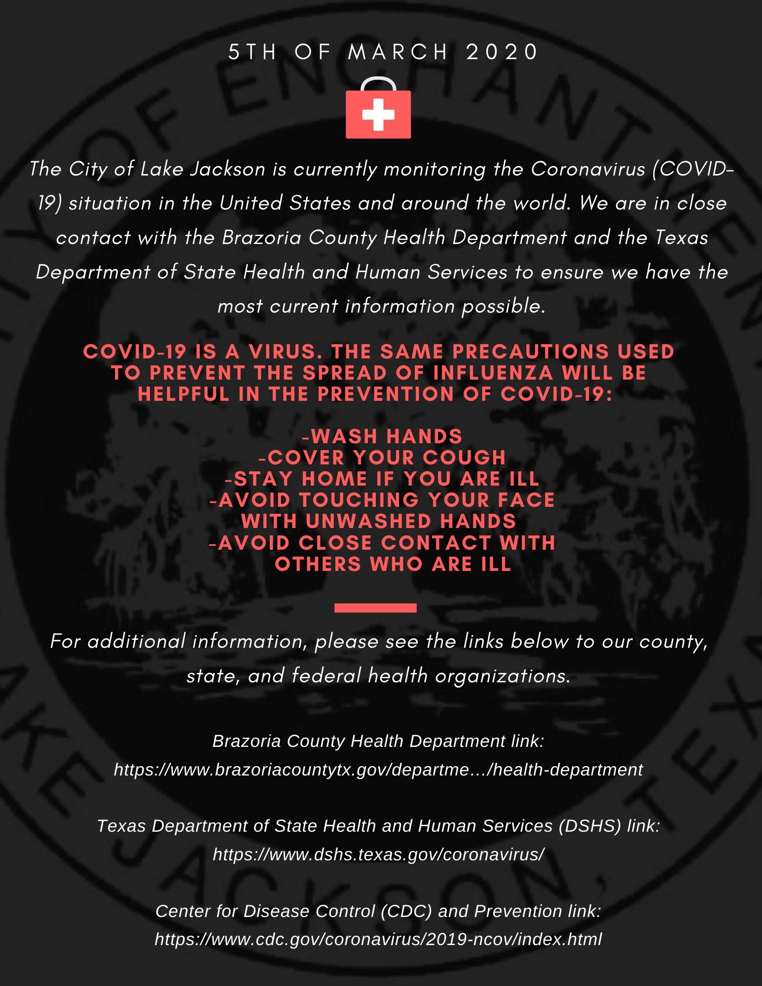 Coronavirus Flyer Website