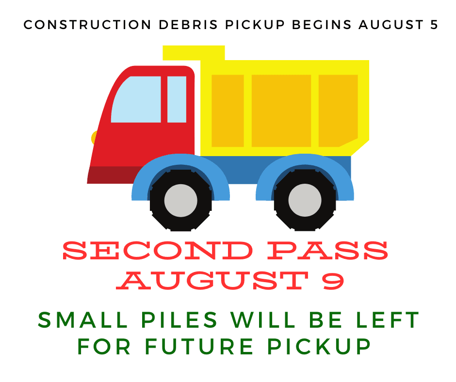 second pass debris schedule 